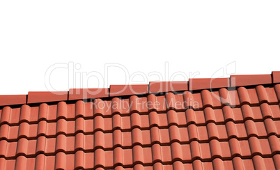 Roof tile isolated on white
