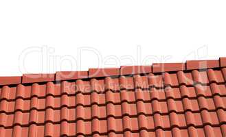 Roof tile isolated on white