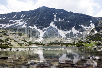 The Musala lake and Musala peak