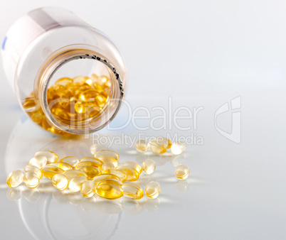 Closeup of various pills of supplement