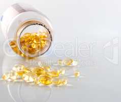 Closeup of various pills of supplement