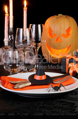 Festive table decoration for Halloween