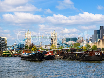 River Thames and Tower Bridge, London HDR