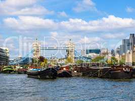 River Thames and Tower Bridge, London HDR