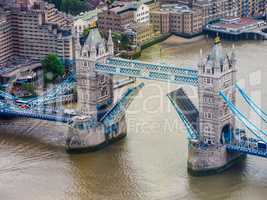 Aerial view of London HDR