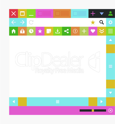 Web browser window with additional buttons