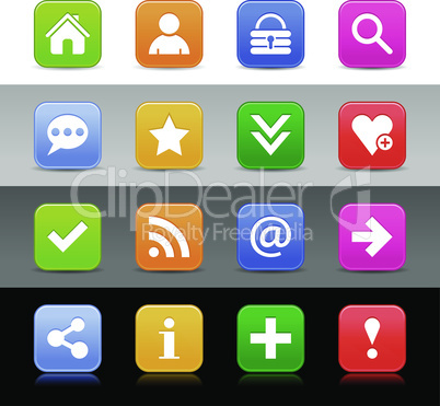Web icon set with basic sign