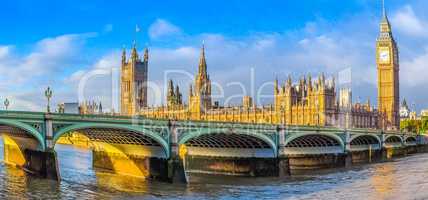 Fisheye view of Westminster Bridge HDR