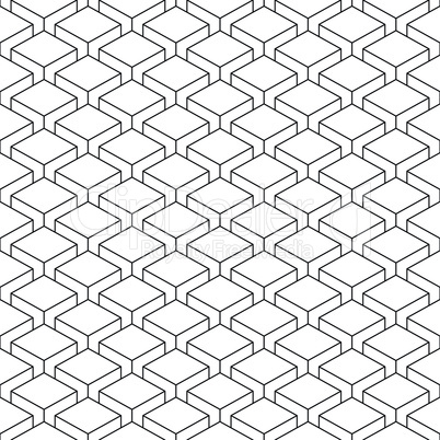 Seamless pattern witheffect cubes in perspective