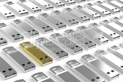 Group of usb sticks