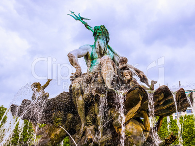 Neptunbrunnen fountain in Berlin HDR