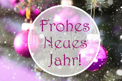 Blurry Rose Quartz Christmas Balls, Neues Jahr Means New Year