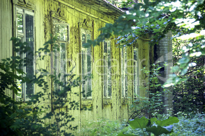 abandoned wooden house