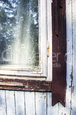 part of wooden window