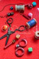 Scissors and beads