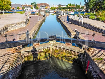 Lock gate in Stratford upon Avon HDR