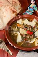 Oriental Uzbek soup Lagman