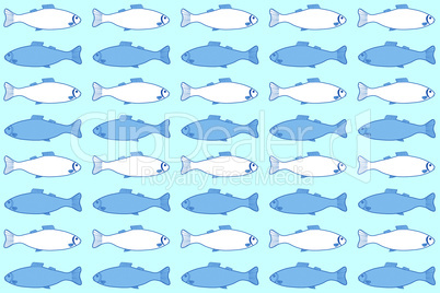 Background with fish, 3d illustration