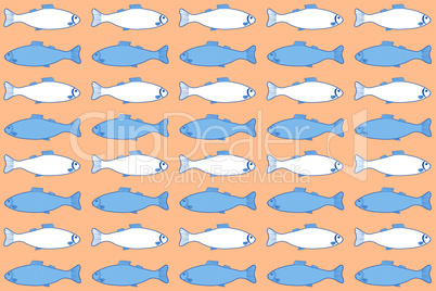 Background with fish, 3d illustration