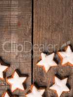 Chinnamon stars on wood
