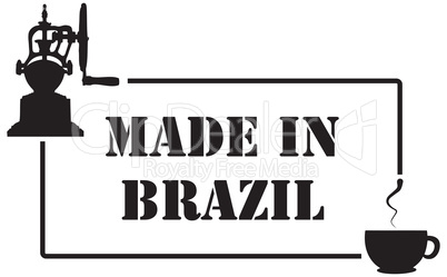 Stamp imprint for coffee industry, Made in Brazil