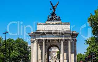 Wellington arch in London HDR