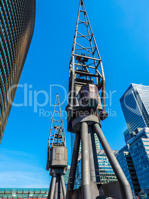 Crane in London HDR