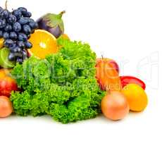 set fruit and vegetables