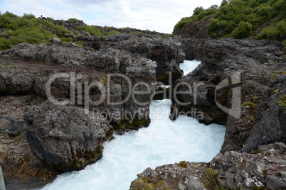 Hvita am Hraunfossar, Island