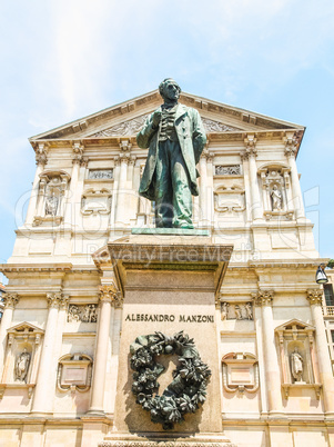 Manzoni statue, Milan HDR