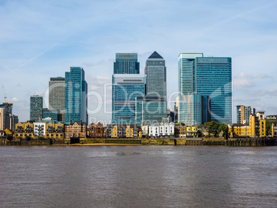 Canary Wharf in London HDR