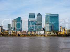 Canary Wharf in London HDR