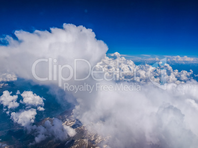 Clouds on Alps HDR