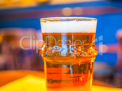 HDR Pint of British ale beer