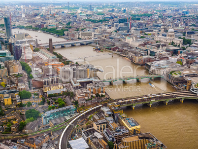 Aerial view of London HDR