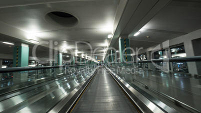 Moving walkway in the airport of Seoul