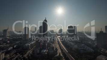 Bangkok city view at bright sunshine, Thailand