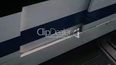 The Moscow riding on the monorail. Looped video. Loop 2