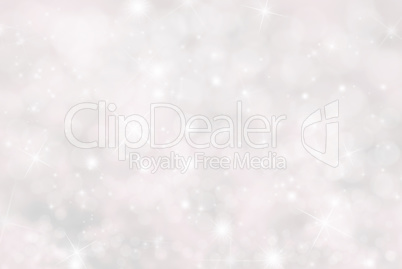 Christmas Background With Stars And Bokeh, Pink Color