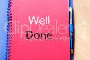 Well done text concept on notebook