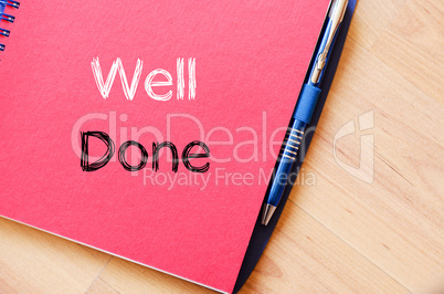 Well done text concept on notebook