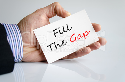 Fill the gap text concept