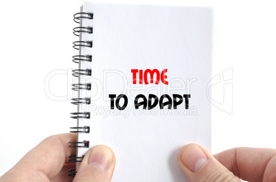 Time to adapt text concept