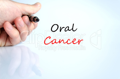 Oral cancer text concept
