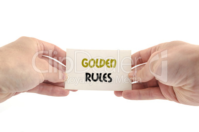 Golden rules text concept