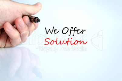 We offer solution text concept