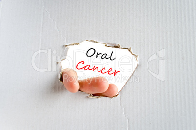 Oral cancer text concept