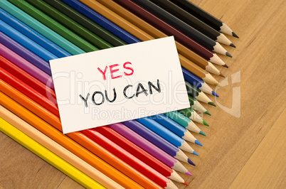 Yes you can text concept over pencil background