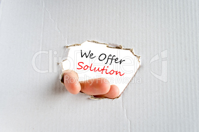 We offer solution text concept