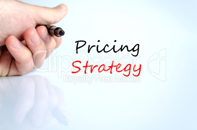 Pricing strategy text concept